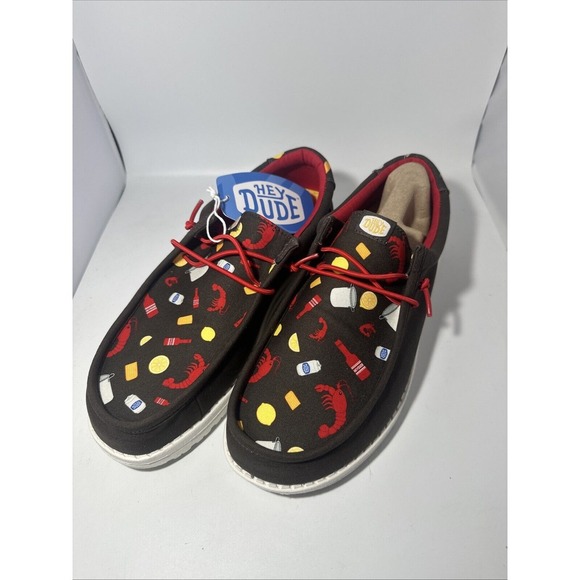HEY DUDE WALLY CRAWFISH‎ SHOES NIB MENS SIZE 9 CRAWFISH BOIL